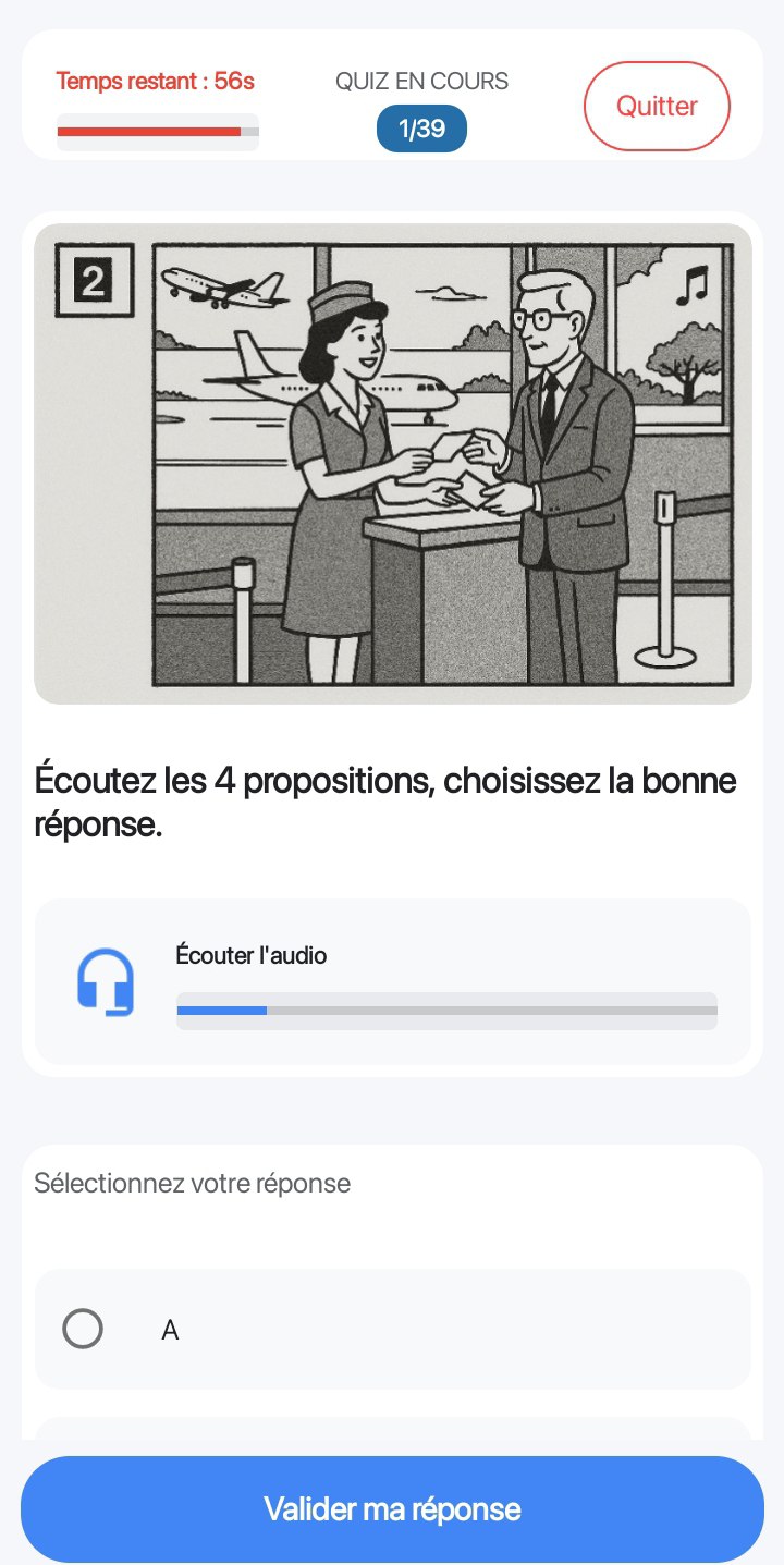 Entraînement à la compréhension orale du TCF Canada avec Canatef