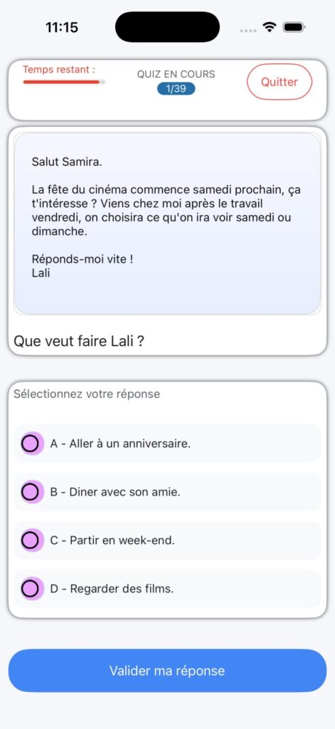 canatef tef expression écrite exam